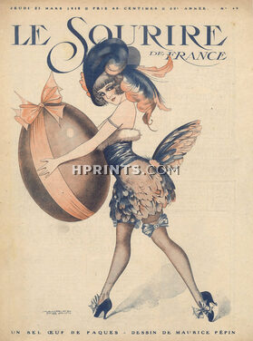 Maurice Pépin 1918 Easter Egg, Costume, Disguise Hen, Sexy Girl