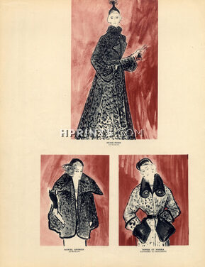 Roger Descombes 1949 Henri Pessis, Marcel Georges, Sophie & Marika (Fur Clothing)