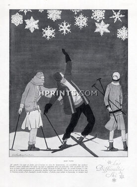 Jean Patou 1925 Winter Sports Fashion, Skiing, Lee Creelmann Erickson