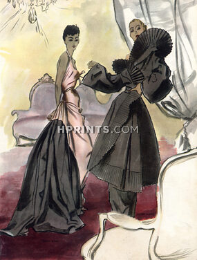 Maggy Rouff & Lucien Lelong 1948 Evening Gown, Pierre Mourgue