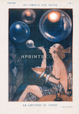 Armand Vallée 1922 The thrower of Soap Bubbles, Sexy Girl