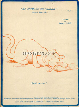 Gibbs (Cosmetics) 1917 Benjamin Rabier, Cat