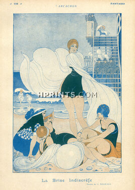 Gerda Wegener 1918 Arcachon beach, Bathing Beauty, Swimmer