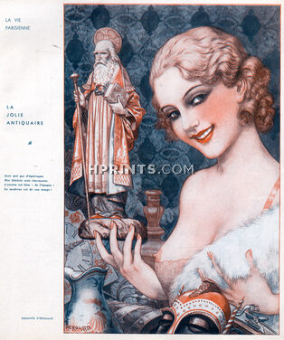 Chéri Hérouard 1934 The Attractive Antique Dealer, Topless Sexy Girl