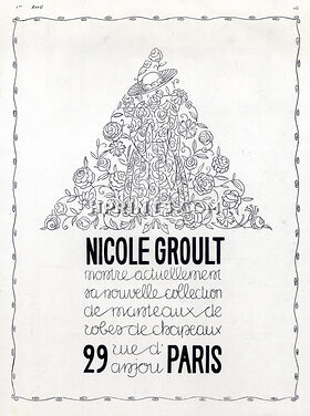 Nicole Groult 1923 Address 29 rue d'Anjou, Paris