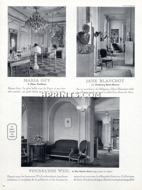 Weil (Fur clothing) 1948 Jane Blanchot, Maria Guy, Decorative Arts