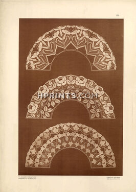 Felix Aubert 1903 Projects of laces and Embroidery 30 Plates, Publisher Emile Levy, 9 pages