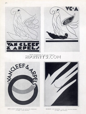 Van Cleef & Arpels 1928 Advertising Design to be used by Van Cleef and Arpels