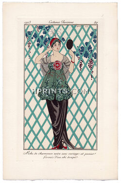 George Barbier 1913 Journal des Dames et des Modes Costumes Parisiens N°80