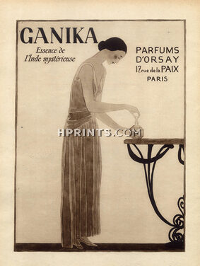 D'Orsay (Perfumes) 1924 Ganika, A-E. Marty, Art Deco