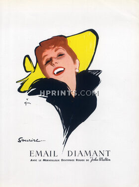 Email Diamant (Toothpaste) 1952 René Gruau