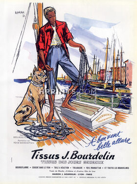 Bourdelin 1952 Suzanne Runacher, Boxer Dog, Sailor