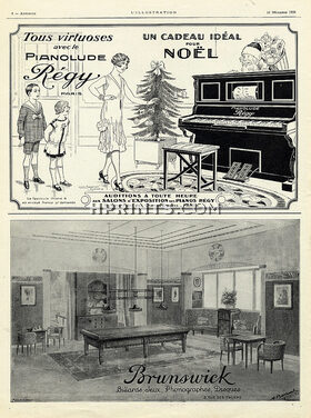 Régy (Pianolude) & Brunswick (Billiards) 1925 Jean Chaperon