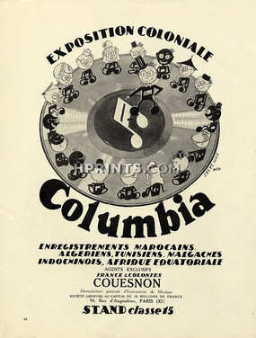 Columbia 1931 Exposition Coloniale