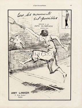 Amy Linker 1923 Fashion Sport Tennis Woman