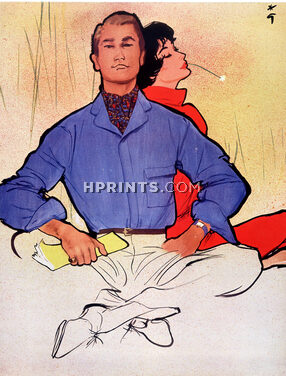 René Gruau 1956 Men's Fashion