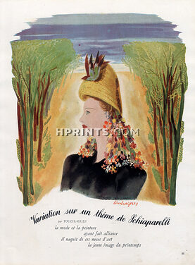 Schiaparelli (Summer Hat) 1945 Louis Touchagues