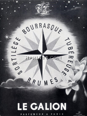 Le Galion (Perfumes) 1941 Sortilège, Bourrasque... Pierre Leven