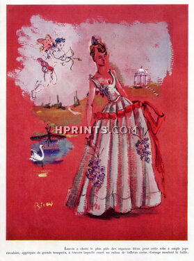Jeanne Lanvin 1938 Evening Gown, Christian Bérard
