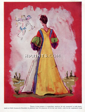 Lucien Lelong 1938 Evening Coat, Christian Bérard, Bianchini Férier