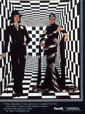 Dormeuil 1974 Tonik Suit and Evening Gown, Maurits Cornelis Escher