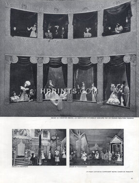 Theatre de la Mode in New York 1946 Christian Bérard, Touchagues, Dignimont, Dolls, 2 pages