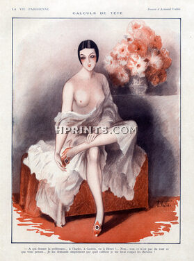 Armand Vallée 1926 Sexy Girl, Topless