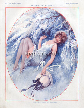 Maurice Millière 1926 Retour de Flemme, Sexy Looking Girl