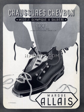 Allais (Ski Boots) 1950 E Espérance, Emile Allais Olympic Champion