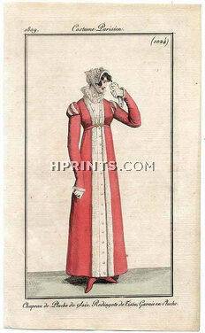 Le Journal des Dames et des Modes 1809 Costume Parisien N°1024