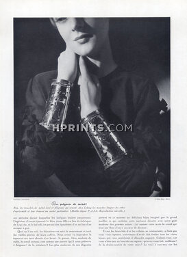 Bibelots de Couturiers, 1938 - Lucien Lelong (Poignet de Métal) Chanel, Schiaparelli, Mainbocher Maggy Rouff, Fashion Designers Jewels, 4 pages