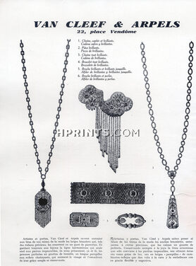 Van Cleef & Arpels 1926 Pendants Chain Brooch, Bracelet Art Deco Style