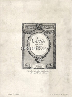 Cartier 1926 Jewellers by special appointment to the royal Courts of Europe