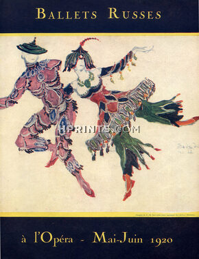 Les Ballets Russes à l'Opéra - Mai-Juin 1920, 1920 - José-Maria Sert Matisse, Picasso, Cocteau, Russian Ballet, Massine, Karsavina... Parade Theatre Costume, Texte par Jean Bernier, 10 pages