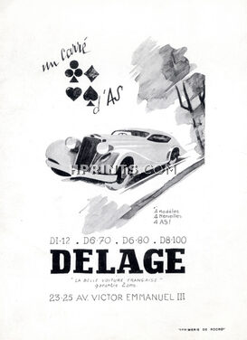 Delage (Cars) 1936 Playing Cards