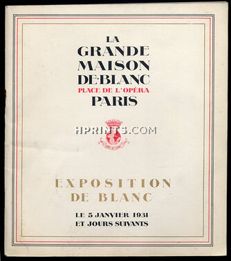 A la Grande Maison de Blanc 1931 Catalogue, Apron, Lingerie, 48 pages
