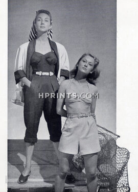 Hermès (Swimwear Short) & Paquin (Pants) 1946 Photo Harry Meerson