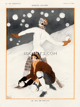 Armand Vallée 1923 Winter Sports,Snowballs