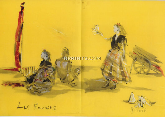 Christian Bérard 1945 Theatre Scenery, Les Forains