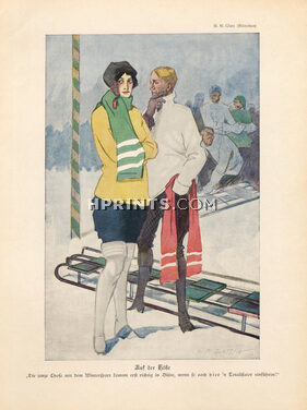 H.M Glatz 1914 Sled, Winter Sports