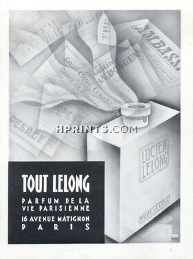 Lucien Lelong (Perfumes) 1927 Tout Lelong, Marc Real