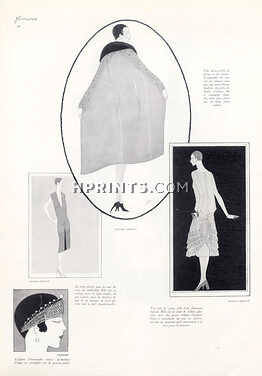 Nicole Groult (Couture) 1925 Evening Coat Embroidery of pearls, Cartier Emerald Diademe