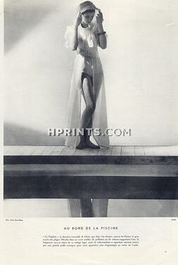 Jacques Heim (Couture) 1935 Swimwear, "La Diaphéa", Photo Kéfer-Dora Maar