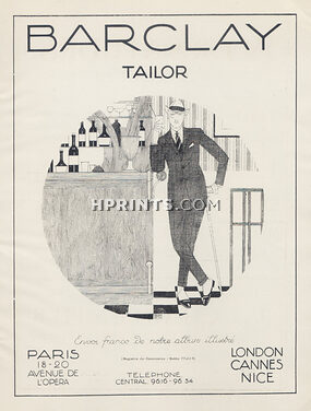 Barclay (Men's Clothing) 1923 Bernard Boutet de Monvel