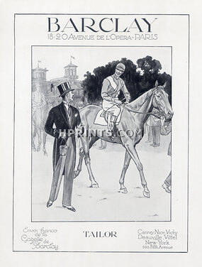 Barclay (Men's Clothing) 1927 Horse Racing, Jockey