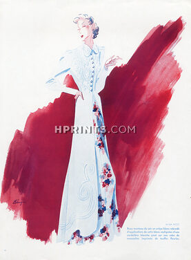 Nina Ricci (Couture) 1938 Léon Bénigni, Evening Gown and Coat