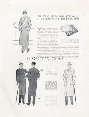 René Bouët-Willaumez 1929 Men's Clothing, Manteaux Burberry & Hermes Bag
