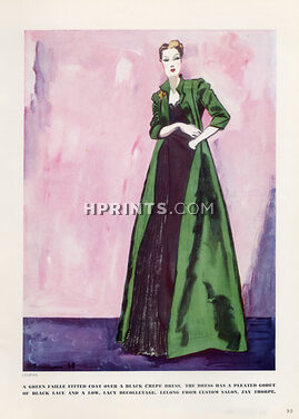 Lucien Lelong 1938 Evening Coat and Dress, Pierre Mourgue