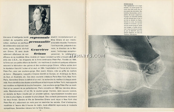 Mrs Geneviève Oriano (Portrait) 1961 Peter Pan, Creator of Mayogaine, Professional Career