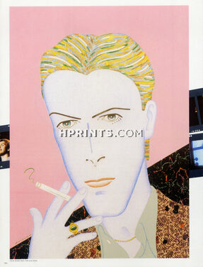 David Bowie 1983 Ajin Noda Drawing, Portrait